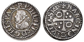 Philip III (1598-1621). 1/2 croat. 1618. Barcelona. (Cal-541). (Cru-4342m). Ag. 1,34 g. Scarce. Choice VF. Est...75,00.