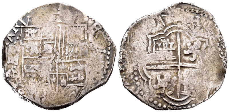 Philip III (1598-1621). 8 reales. ¿1617?. Potosí. M. (Cal-¿129?). Ag. 27,14 g. P...