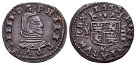 Philip IV (1621-1665). 8 maravedís. 1662. Madrid. Y. (Cal-1422). (Jarabo-Sanahuja-M313). Ae. 2,01 g. Choice VF. Est...25,00.