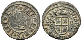 Philip IV (1621-1665). 8 maravedís. 1663. Madrid. S. (Jarabo-Sanahuja-M423). Ae. 2,23 g. Choice VF. Est...45,00.