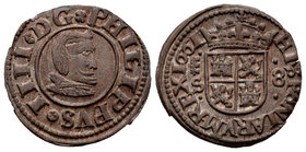 Philip IV (1621-1665). 8 maravedís. 1661. Segovia. S. (Cal-1531). (Jarabo-Sanahuja-M552). Ae. 2,26 g. Almost XF. Est...40,00.