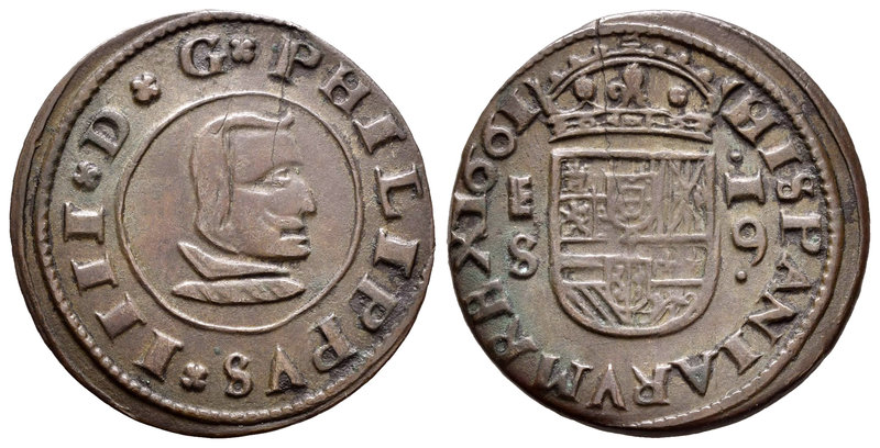 Philip IV (1621-1665). 16 maravedís. 1661. Segovia. S. (Cal-1507). (Jarabo-Sanah...