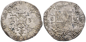 Philip IV (1621-1665). 1 patagón. 1633. Bruges. (Vti-1061). (Vanhoudt-645.BG). Ag. 28,27 g. Ligera plata agria. Buen ejemplar. Choice VF. Est...150,00...