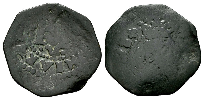 Philip V (1700-1746). 4 cornados. 1728. Navarre. (Cal-1984). Ae. 2,38 g. F. Est....