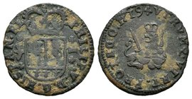 Philip V (1700-1746). 1 maravedí. 1719. Valencia. Ae. 2,05 g. Choice F. Est...60,00.
