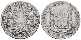 Ferdinand VI (1746-1759). 8 reales. 1752. México. MF. (Cal-329). 27,00 g. Almost VF. Est...160,00.