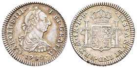 Charles III (1759-1788). 1 real. 1782. México. FF. (Cal-1564). Ag. 3,41 g. Choice VF/Almost XF. Est...70,00.