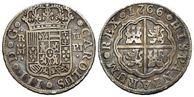 Charles III (1759-1788). 2 reales. 1766. Madrid. (Cal-1296). Ag. 5,74 g. Almost VF. Est...60,00.