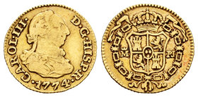 Charles III (1759-1788). 1/2 escudo. 1774. Madrid. PJ. (Cal-768). Au. 1,76 g. Almost VF. Est...140,00.