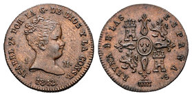 Elizabeth II (1833-1868). 1 maravedí. 1842. Segovia. (Cal-567). Ae. 1,31 g. XF. Est...110,00.