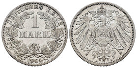 Germany. 1 marco. 1905. Berlin. A. (Km-14). Ag. 5,56 g. Almost XF. Est...18,00.