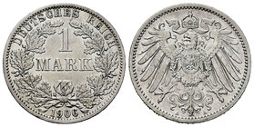 Germany. 1 marco. 1906. Berlin. A. (Km-14). Ag. 5,54 g. Almost XF/Almost UNC. Est...18,00.