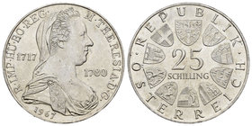 Austria. Maria Theresa. 25 schilling. 1967. Wien. (Km-2901). Ag. 12,93 g. Hairlines. Original luster. Almost UNC. Est...25,00.