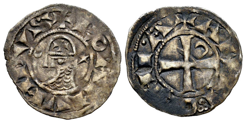 Crusaders. Bohemond III. Dinero. (1149-1163). Antioch. Ve. 1,03 g. Dark patina. ...