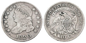 United States. 10 cents. 1820. Philadelphia. (Km-42). Ag. 2,59 g. F. Est...75,00.