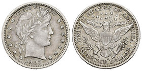 United States. 1/4 dollar. 1907. San Francisco. S. (Km-114). Ag. 6,20 g. Choice VF. Est...110,00.