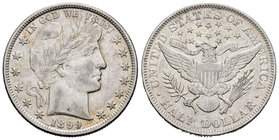 United States. 1/2 dollar. 1899. Philadelphia. (Km-116). Ag. 12,36 g. Scarce. XF. Est...240,00.