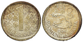 Finland. 1 markka. 1964. (Km-49). Ag. 6,39 g. AU. Est...10,00.