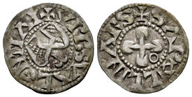 France. Dinero. s. XII-XIII. Obispado de Valence. Anónima. Ve. 0,81 g. Choice VF. Est...50,00.