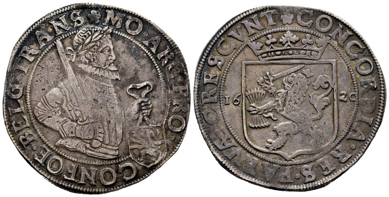 Low Countries. 1 thaler. 1620. Overijssel. (Dav-4832). Ag. 28,21 g. Tono. Choice...