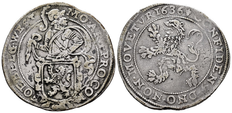 Low Countries. Lion daalder - 48 stuivers. 1636. (Km-14.2). Ag. 26,90 g. Almost ...