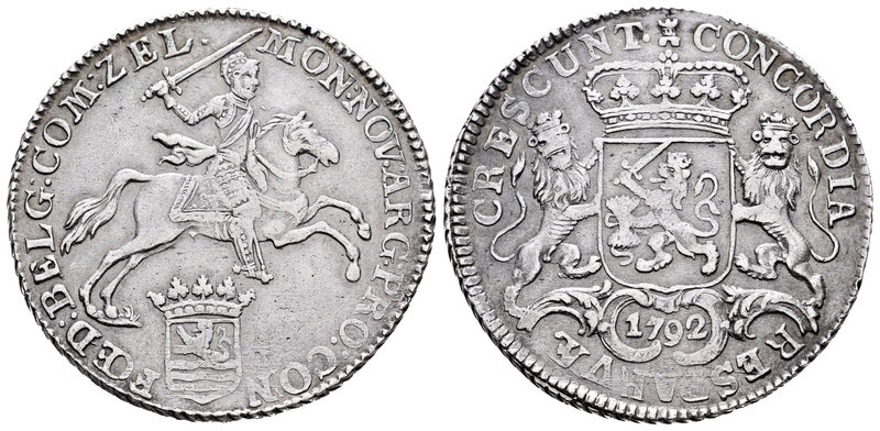 Low Countries. 1/2 ducatón. 1792. Zeeland. (Delmonte-1052). (Km-102). Ag. 16,28 ...