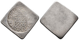 Low Countries. Groningen and Ommeland. 12 1/2 stuivers. 1672. (Delmonte-738). (Km-25). Ag. 6,49 g. Moneda obsidional de la guerra holandesa. Unifaz. E...
