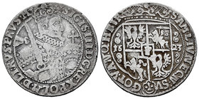 Poland. Sigismund III. 1/4 thaler. 1623. (Km-37). Ag. 6,21 g. Choice F. Est...40,00.
