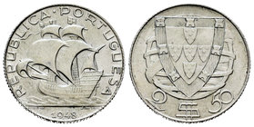 Portugal. 2,50 escudos. 1948. (Km-580). Ag. 3,49 g. Scarce. XF/AU. Est...110,00.