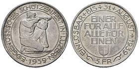 Switzerland. 5 francos. 1941. Bern. B. (Km-S20). Ag. 19,48 g. Original luster. Almost UNC. Est...60,00.