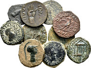 Lote de 10 bronces diferentes de Hispania Antigua. A EXAMINAR. Choice F/Almost VF. Est...110,00.