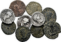 Lote de 10 monedas del Imperio Romano diferentes, 3 de plata y 7 de cobre. A EXAMINAR. F/Almost VF. Est...200,00.