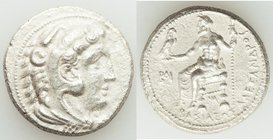 MACEDONIAN KINGDOM. Alexander III the Great (336-323 BC). AR tetradrachm (25mm, 16.31 gm, 4h). Choice VF, porous. Lifetime issue of Cilicia, Myriandru...