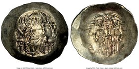 Alexius III Angelus-Comnenus (AD 1195-1203). EL aspron trachy (30mm, 4.75 gm, 6h). NGC MS 4/5 - 4/5, scratch. Constantinople, AD 1197-1203. IC-XC (bar...