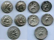 ANCIENT LOTS. Greek. Macedonian Kingdom. Ca. 336-323 BC. Lot of five (5) AR tetradrachms. About VF. Includes: (5) Alexander III the Great (336-323 BC)...