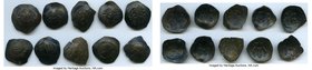 ANCIENT LOTS. Late Byzantine era AE trachy. Lot of ten (10) AE trachy. Good-VF. Includes: (10) Late Byzantine era AE trachy. Ten (10) coins in lot. SO...