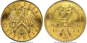 Republic gold 25 Schilling 1929 MS64 NGC, KM2841.

HID09801242017