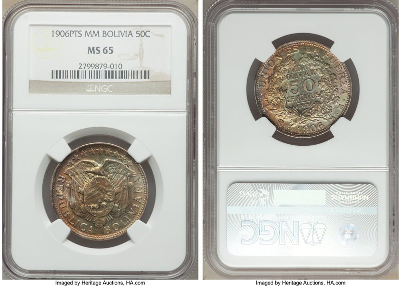 Republic 50 Centavos 1906 PTS-MM MS65 NGC, KM175.1.

HID09801242017