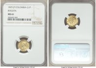 Republic gold Peso 1825-JF MS61 NGC, Bogota mint, KM84. AGW 0.0475 oz.

HID09801242017