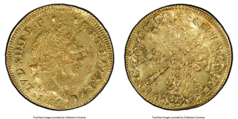 Louis XIV gold Louis d'Or 1704-M MS61 PCGS, Toulouse mint, KM365.12, Gad-254. Fl...