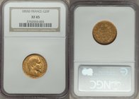 Napoleon III gold 20 Francs 1855-D XF45 NGC, Lyon mint, KM781.3. AGW 0.1867 oz.

HID09801242017