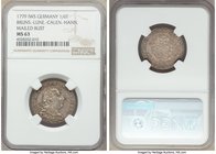 Brunswick-Lüneburg-Calenberg-Hannover. George III 1/6 Taler 1779-IWS MS63 NGC, KM370. Mailed bust.

HID09801242017
