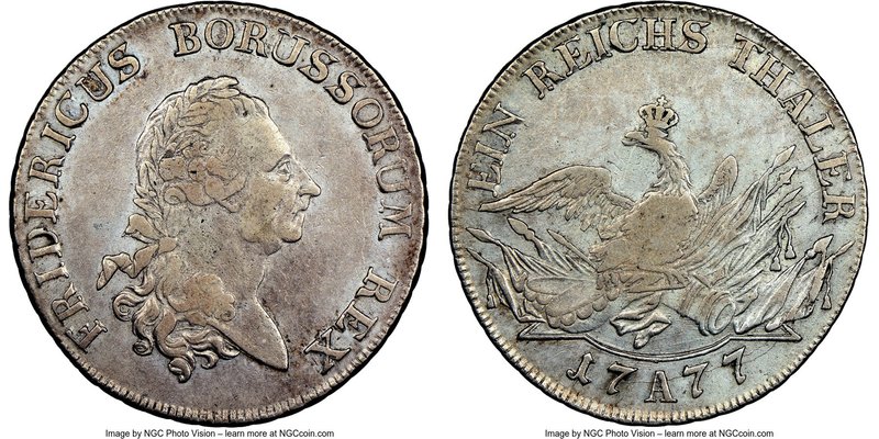 Prussia. Friedrich II Taler 1777-A VF30 NGC, Berlin mint, KM332.1, Dav-2590. Con...