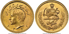 Muhammad Reza Pahlavi gold Pahlavi SH 1331 (1952) MS66 NGC, KM1162. AGW 0.2354 oz.

HID09801242017