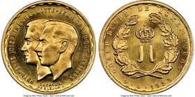 Jean gold 20 Francs 1953-(b) MS66 NGC, Brussels mint, KM-XM1. AGW 0.1867 oz. Prince Jean and Princess Josephine Charlotte.

HID09801242017