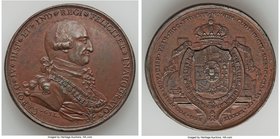 Pair of Uncertified Proclamation Medals, 1) Charles IV bronze "La Minera" Proclamation Medal 1789 - XF, Grove-C-33C. 2) Augustin Iturbide silver Procl...