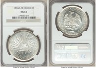 Pair of Certified Assorted Issues NGC, 1) Republic 8 Reales 1897 Zs-FZ - MS63, Zacatecas mint, KM377.13, DP-Zs83. 2) Ferdinand VI Real 1758/7 Mo-M - A...