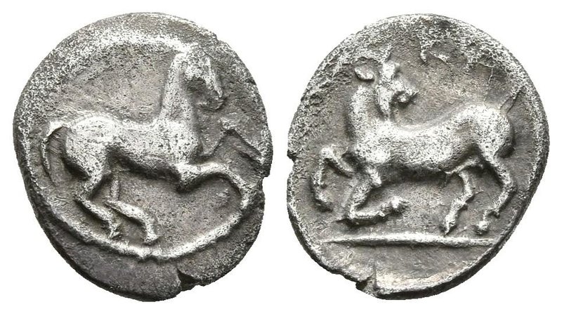 CILICIA, Kelenderis. Obolo. 425-400 a.C. A/ Caballo galopando a derecha. R/ Cabr...