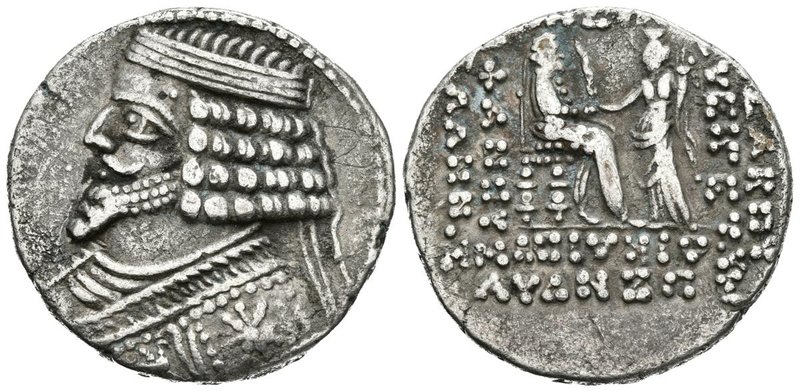 REYES DE PARTHIA, Phraates IV. Tetradracma. (Ar. 14,74g/28mm). 38-32 a.C. Seleuk...