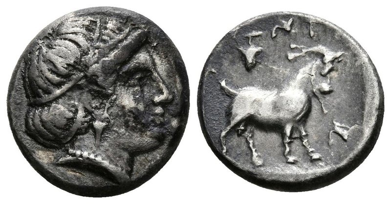 TROAS, Antandros. Obolo. Siglo V a.C. A/ Cabeza de femenina (¿Artemis Astyrene?)...